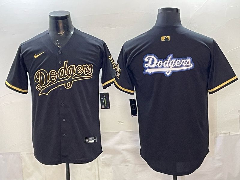 2026 Men Nike Los Angeles Dodgers Blank black gold Game MLB Jersey 0015